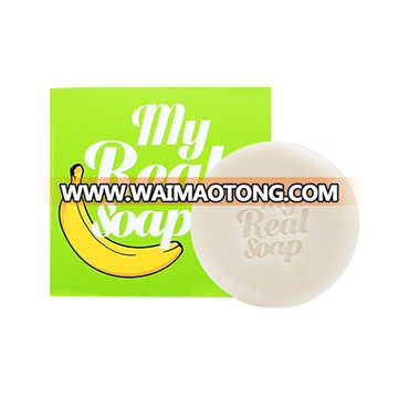 My real soap-banana helps to keep the skin mild by skin's favorite natural ingredients